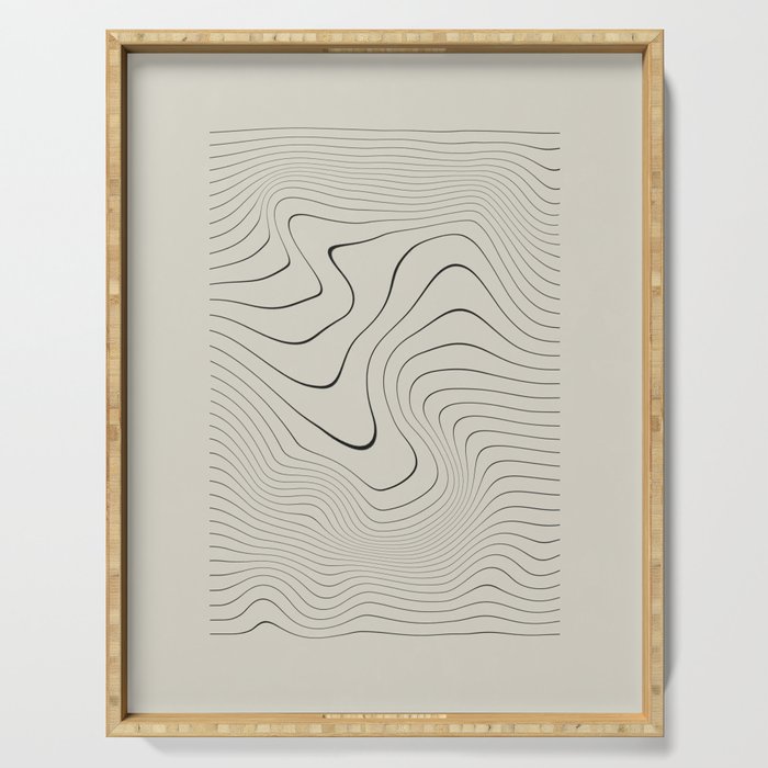 Line Distortion #2 Serving Tray Gallery Image 1
