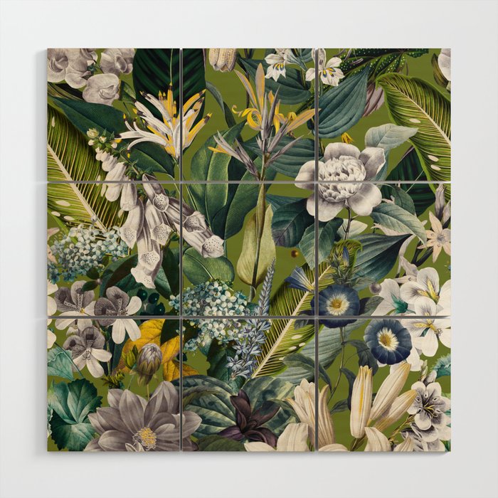 Chintzy Florals  Wood Wall Art Gallery Image 1