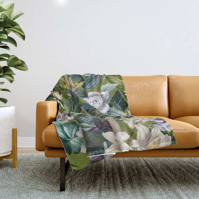 Chintzy Florals  Throw Blanket Gallery Image 1