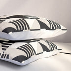 Geometric Abstract in Black and White Pillow Sham Gallery Image 3