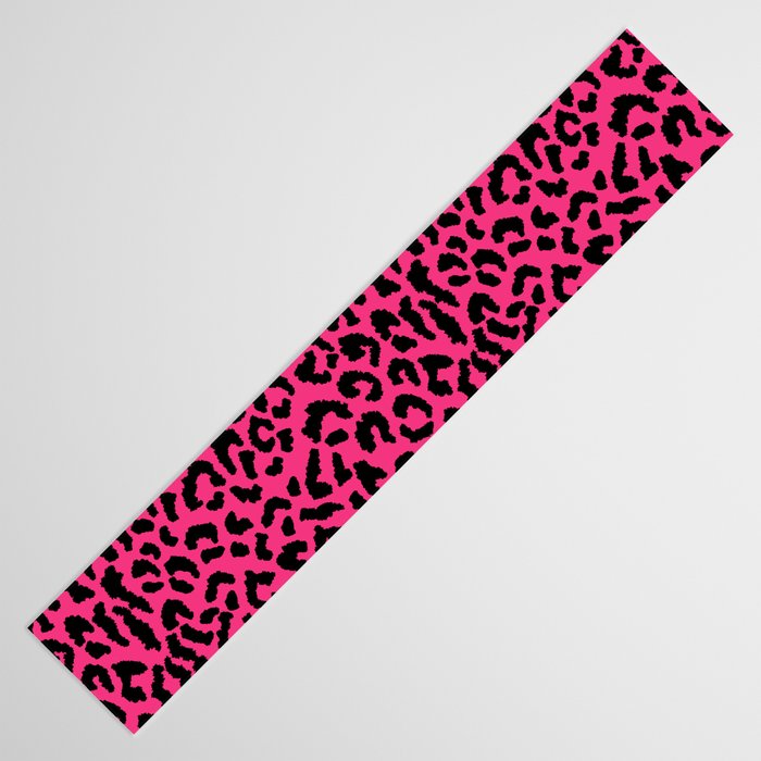 2000s leopard-black on hot pink Table Runner Gallery Image 3