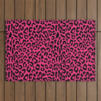 2000s leopard-black on hot pink Outdoor Rug Gallery Image 1