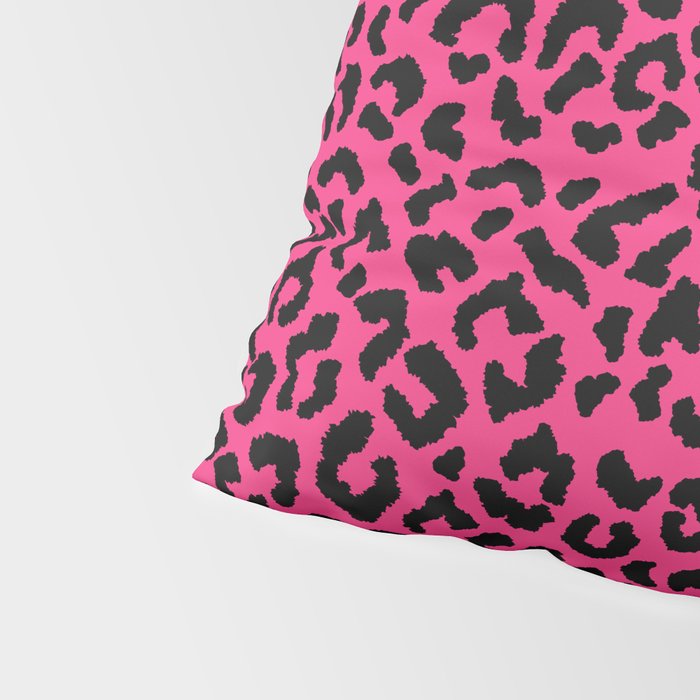 2000s leopard-black on hot pink Pillow Sham Gallery Image 4