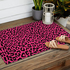 2000s leopard-black on hot pink Outdoor Rug Gallery Image 2