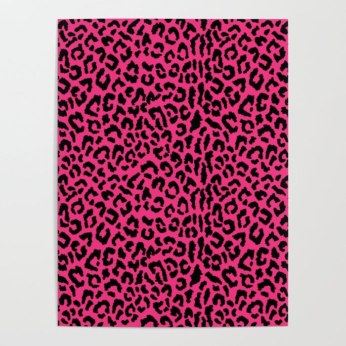 2000s leopard-black on hot pink Poster Gallery Image 1
