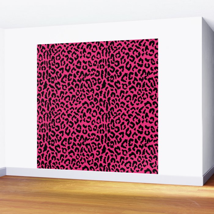 2000s leopard-black on hot pink Wall Mural Gallery Image 2