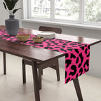 2000s leopard-black on hot pink Table Runner Gallery Image 2