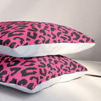 2000s leopard-black on hot pink Pillow Sham Gallery Image 3