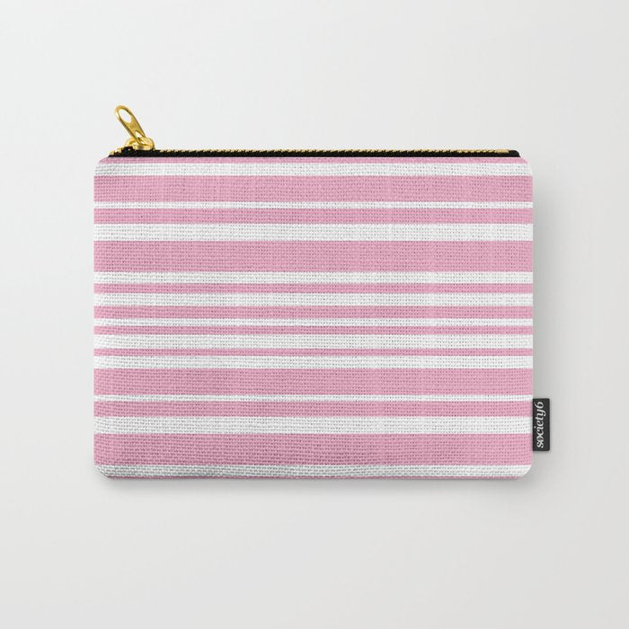 Classic Stripes XXXI - Pastel Pink  Carry All Pouch Gallery Image 1