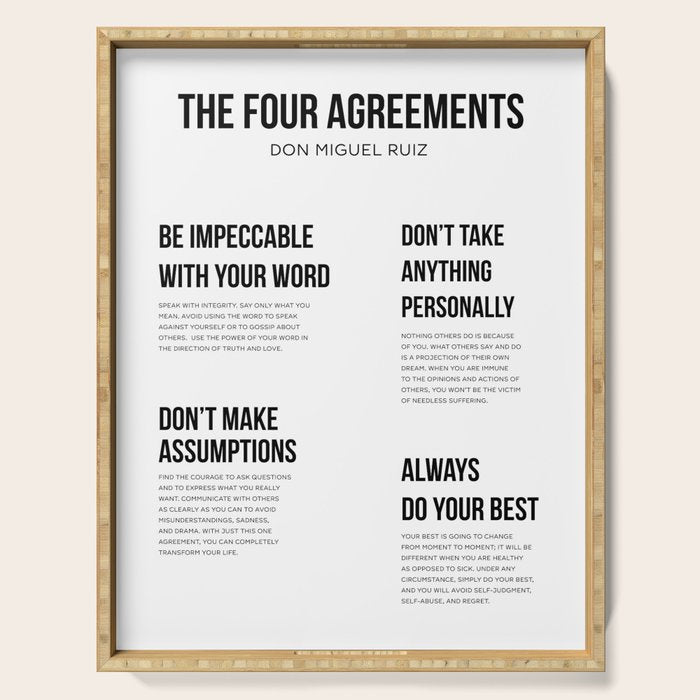 The Four Agreements 2 Serving Tray Gallery Image 1
