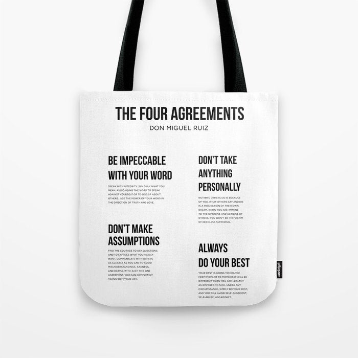 The Four Agreements 2 Tote Bag Gallery Image 1