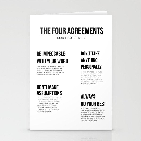 The Four Agreements 2 Stationery Card Gallery Image 2
