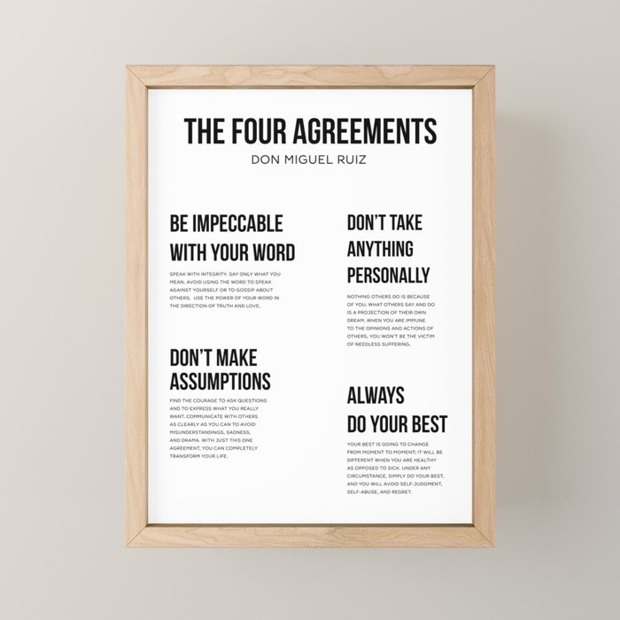 The Four Agreements 2 Mini Art Print Gallery Image 1