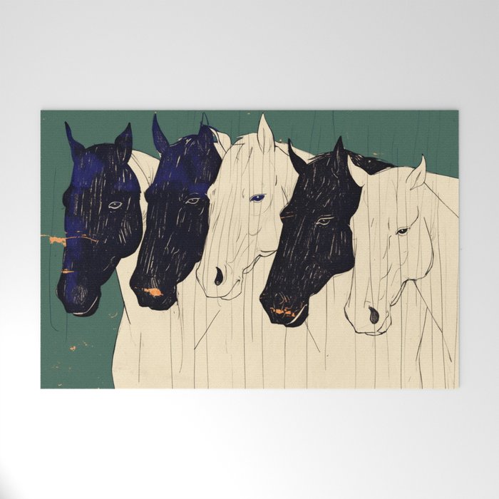 Horses n1 Welcome Mat Gallery Image 1