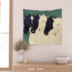 Horses n1 Wall Tapestry Gallery Image 2