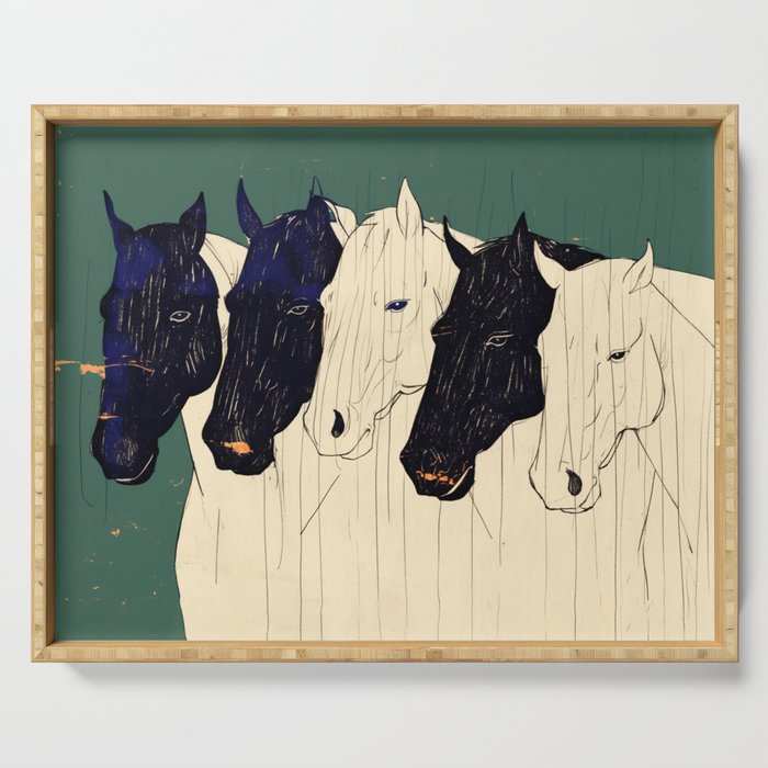 Horses n1 Serving Tray Gallery Image 1
