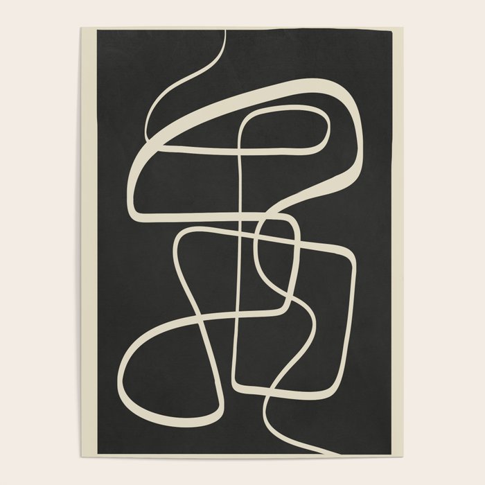 Modern Abstract Lines - Noir Poster Gallery Image 4