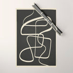 Modern Abstract Lines - Noir Wrapping Paper Gallery Image 1