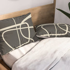Modern Abstract Lines - Noir Pillow Sham Gallery Image 2