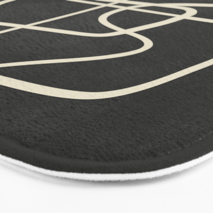 Modern Abstract Lines - Noir Bath Mat Gallery Image 3