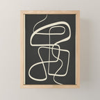 Modern Abstract Lines - Noir Mini Art Print Gallery Image 1