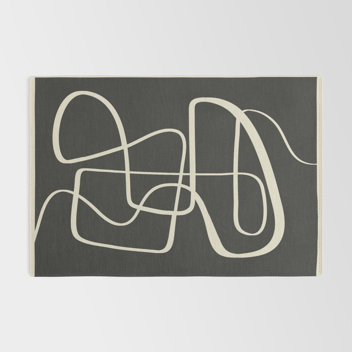 Modern Abstract Lines - Noir Rug Gallery Image 2