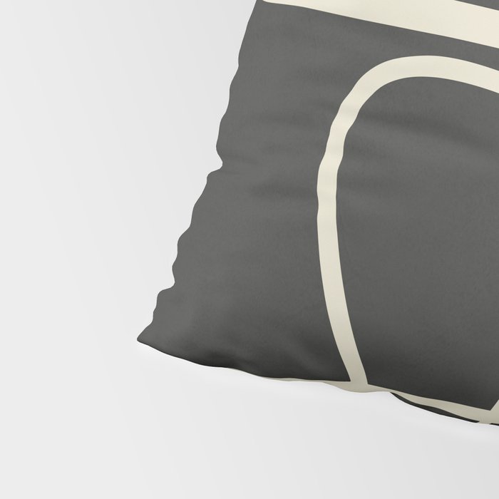 Modern Abstract Lines - Noir Pillow Sham Gallery Image 4