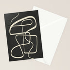 Modern Abstract Lines - Noir Stationery Card Gallery Image 2