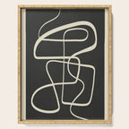 Modern Abstract Lines - Noir Serving Tray Gallery Image 1