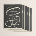 Modern Abstract Lines - Noir Wrapping Paper Gallery Image 3