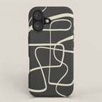 Modern Abstract Lines - Noir iPhone Case Gallery Image 1