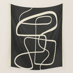 Modern Abstract Lines - Noir Wall Tapestry Gallery Image 4