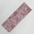 Red Toile de Jouy Yoga Mat Gallery Image 1