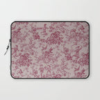 Red Toile de Jouy Laptop Sleeve Gallery Image 1