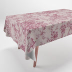Red Toile de Jouy Tablecloth Gallery Image 1