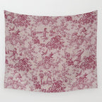 Red Toile de Jouy Wall Tapestry Gallery Image 4