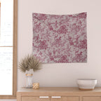Red Toile de Jouy Wall Tapestry Gallery Image 2