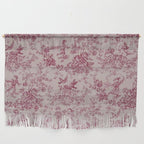 Red Toile de Jouy Wall Hanging Gallery Image 1