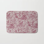 Red Toile de Jouy Bath Mat Gallery Image 1