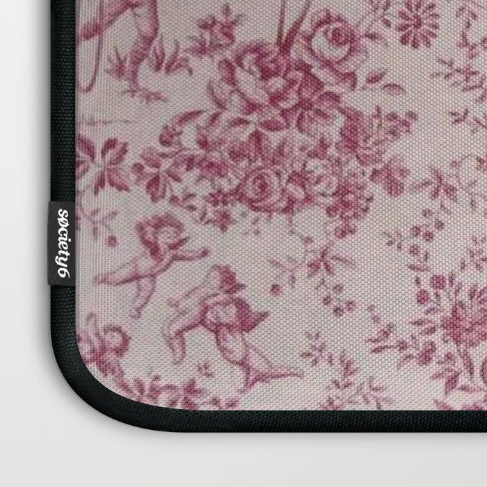 Red Toile de Jouy Laptop Sleeve Gallery Image 3