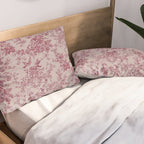 Red Toile de Jouy Pillow Sham Gallery Image 2