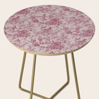 Red Toile de Jouy Side Table Gallery Image 2