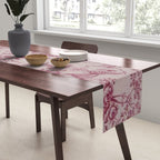 Red Toile de Jouy Table Runner Gallery Image 2