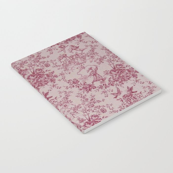 Red Toile de Jouy Notebook Gallery Image 2