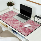 Red Toile de Jouy Desk Mat Gallery Image 2