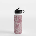 Red Toile de Jouy Water Bottle Gallery Image 1
