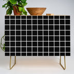 Grid Pattern Black and White 2 Credenza Gallery Image 1