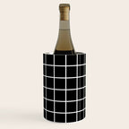 Grid Pattern Black and White 2 Wine Chiller Gallery Image 2