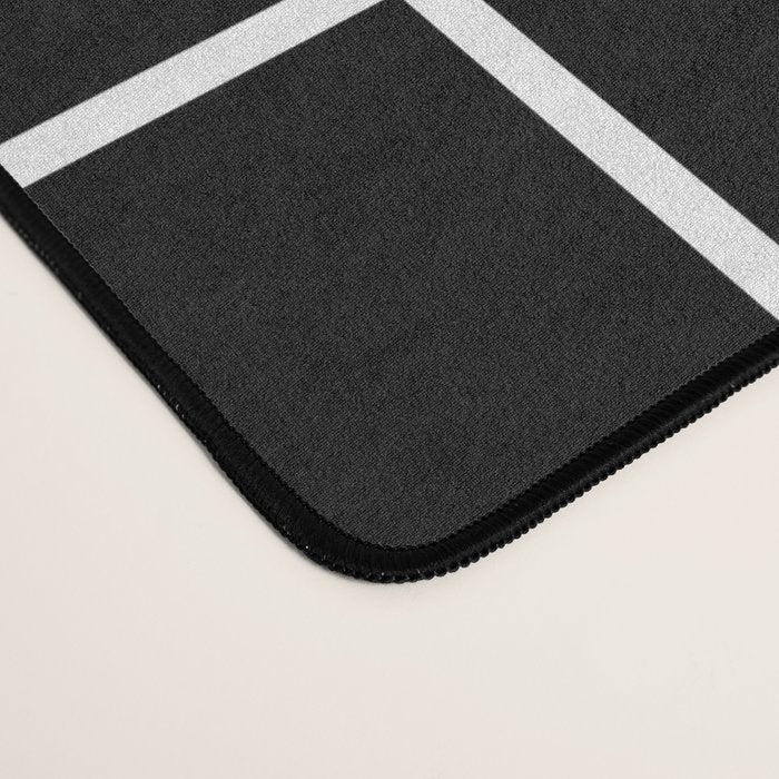 Grid Pattern Black and White 2 Desk Mat Gallery Image 4