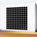 Grid Pattern Black and White 2 Wall Mural Gallery Image 2
